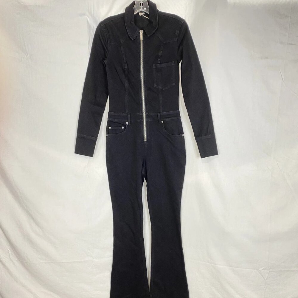 NEW SEROYA Womens Deedee Long Sleeve Flare Leg Jumpsuit